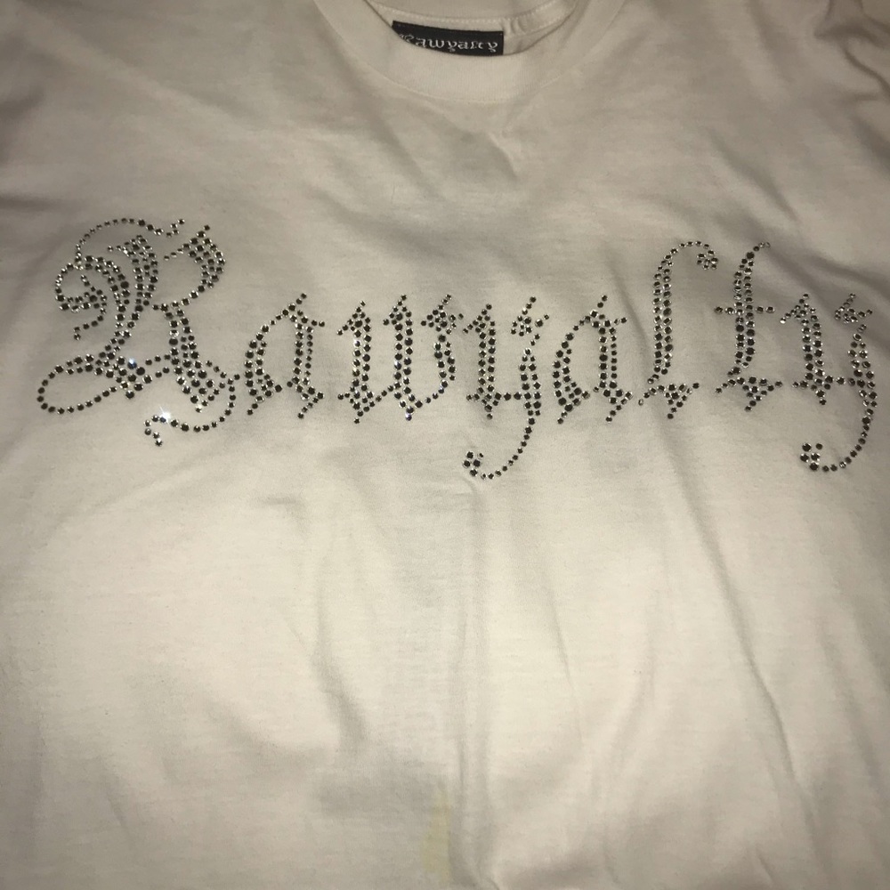Men’s white shirt w crystals